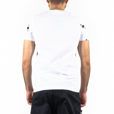 Ανδρική λευκή κοντομάνικη μπλούζα Lagos 21317 tr250322-67 3