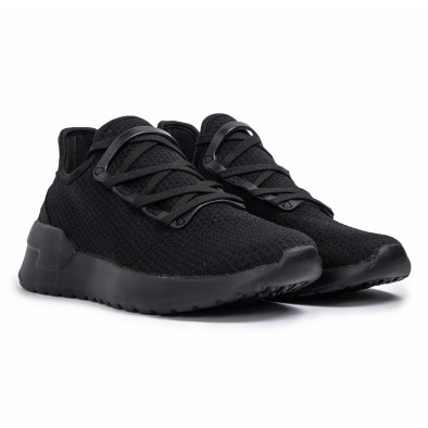 Ανδρικά μαύρα sneakers κάλτσα Lace detail it260620-9 3