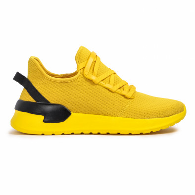 Ανδρικά κίτρινα sneakers κάλτσα Lace detail it260620-12 2