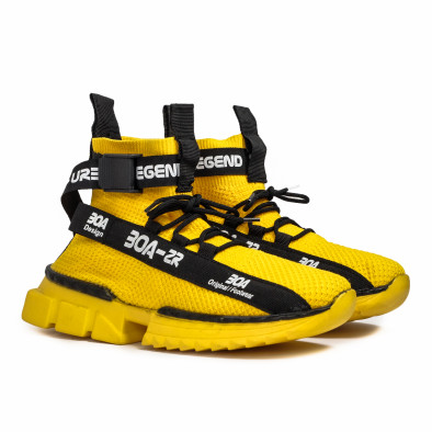 Ανδρικά κίτρινα ψηλά sneakers Boa tr260221-3 3