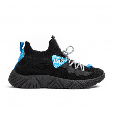 Ανδρικά μαύρα αθλητικά παπούτσια Fashion gr080621-4 2