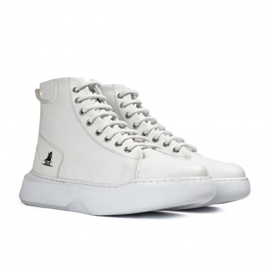 Ανδρικά λευκά ψηλά sneakers Boa 0155 tr061022-3 3