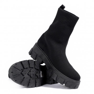 Γυναικεία μαύρα μποτάκια κάλτσα Y107 / CT8759 it051021-16 4