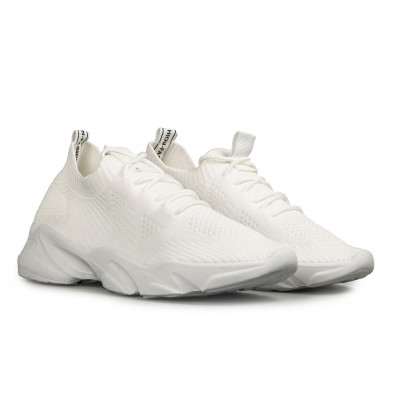 Γυναικεία λευκά αθλητικά παπούτσια κάλτσα X3710 it220322-29 3