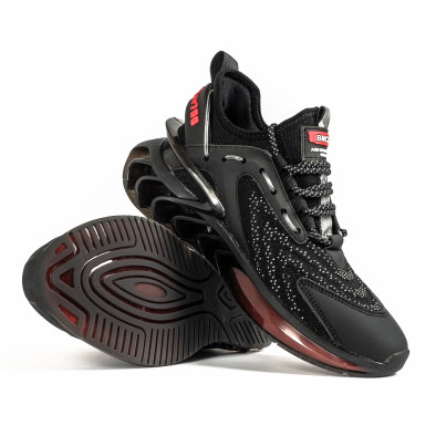 Ανδρικά μαύρα sneakers κάλτσα 9956 gr040222-6 4