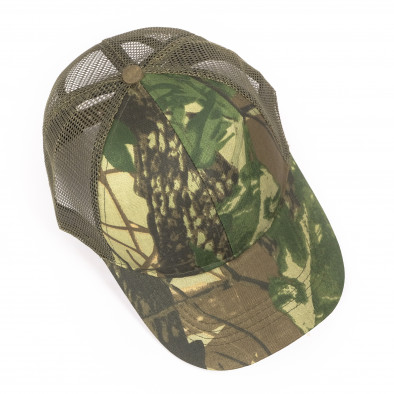 Ανδρικό πράσινο καπέλο μπέιζμπολ με δίχτυ gr110722-5 2