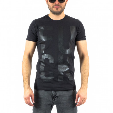 Ανδρική μαύρη κοντομάνικη μπλούζα Lagos tr250322-62 2