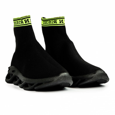Ανδρικά μαύρα αθλητικά παπούτσια Rogue τύπου κάλτσα it180820-10 4
