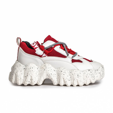 Sneakers Ultra Sole σε λευκό και κόκκινο it280820-23 2