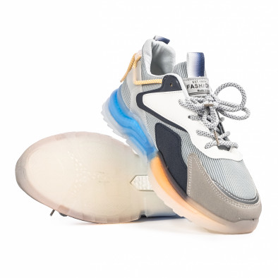 Ανδρικά γκρι αθλητικά παπούτσια G-Shoes KF-129 it170522-7 4