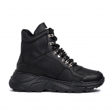 Ανδρικά μαύρα sneakers Trekking design 258915-01 tr131120-3 2