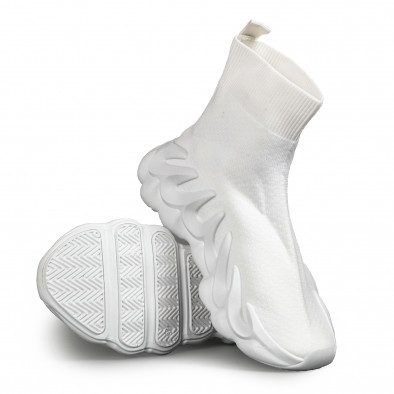 Γυναικεία λευκά sneakers κάλτσα U11YD 5069-2 it051021-15 4