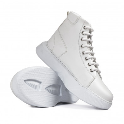 Ανδρικά λευκά ψηλά sneakers Boa 0155 tr061022-3 4