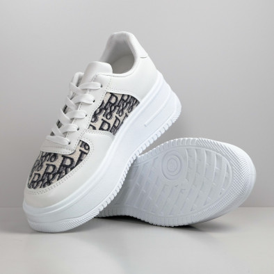 Γυναικεία λευκά sneakers με πλατφορμα AD-303 it110221-4 5