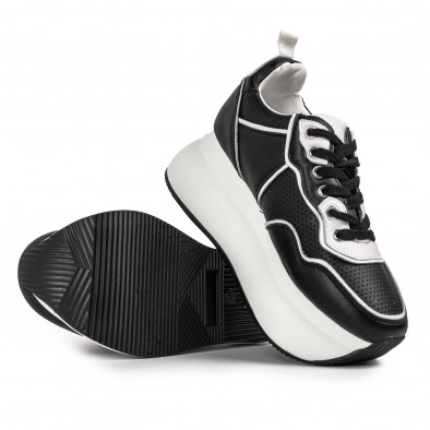Γυναικεία μαύρα sneakers με πλατφορμα AB2302-3 it220322-22 4