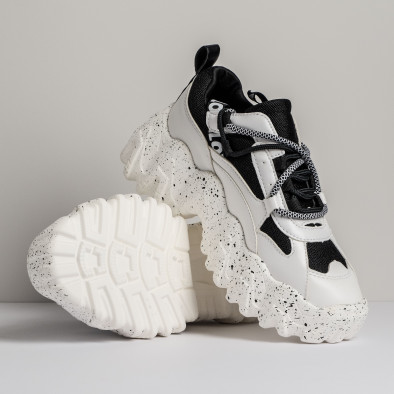 Sneakers Ultra Sole σε λευκό και μαύρο it280820-22 4