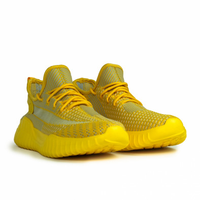 Ανδρικά ελαστικά κίτρινα αθλητικά παπούτσια it180820-6 3