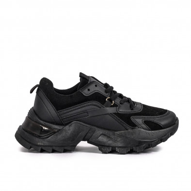 Γυναικεία μαύρα sneakers Chunky it051021-12 2