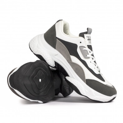 Ανδρικά γκρι αθλητικά παπούτσια Chunky it300920-55 3