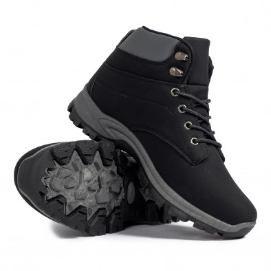 Ανδρικά μαύρα μποτάκια Trekking design it021120-1 4