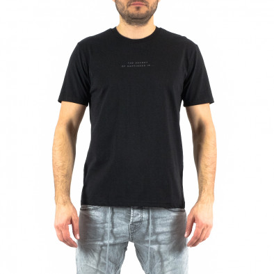Ανδρική μαύρη κοντομάνικη μπλούζα Breezy 22201105 tr250322-78 2