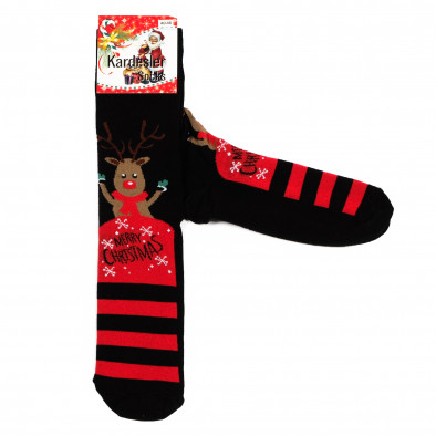 Ανδρικά χριστουγεννιάτικα κάλτσες μαύρο 1 ζευγάρι il161220-40 2
