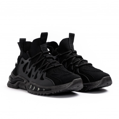 Ανδρικά μαύρα αθλητικά παπούτσια Sport gr080621-2 3