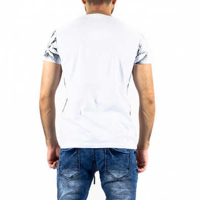 Ανδρική λευκή κοντομάνικη μπλούζα Angelo Carpa AC-161 gr250322-5 3