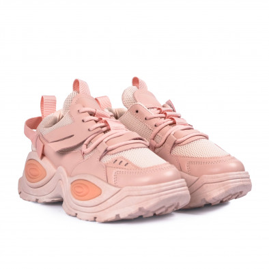 Γυναικεία ροζ sneakers Ultra Sole με δίχτυ RA111 it161121-1 4