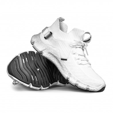 Ανδρικά λευκά αθλητικά παπούτσια κάλτσα gr040222-25 4