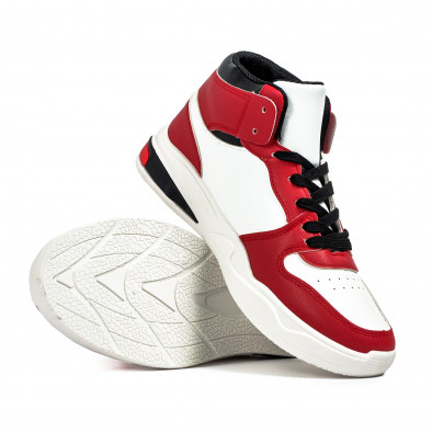 Ανδρικά κόκκινα ψηλά sneakers Kadiman SX305 it040223-11 4
