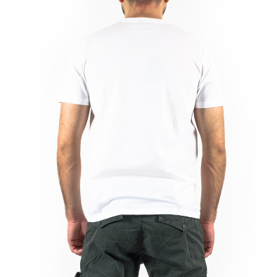 Ανδρική λευκή κοντομάνικη μπλούζα Bakers it250322-13 3