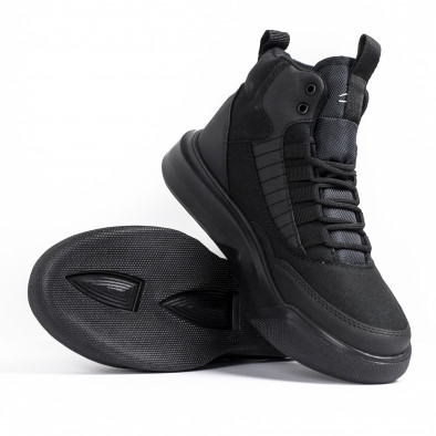 Ανδρικά μαύρα ψηλά sneakers Boa 2100-192 tr281221-7 4