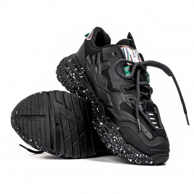 Ανδρικά μαύρα sneakers Chunky Y09 gr090922-6 4