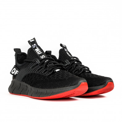 Ανδρικά μαύρα αθλητικά παπούτσια Fashion K-003 gr040222-26 3