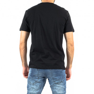 Ανδρική μαύρη κοντομάνικη μπλούζα Breezy 22201070 tr250322-89 3