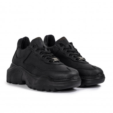 Ανδρικά μαύρα sneakers Chunky All black tr051021-6 3