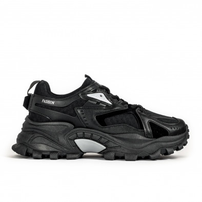 Ανδρικά μαύρα sneakers Chunky με δίχτυ ZL012 gr040222-15 2