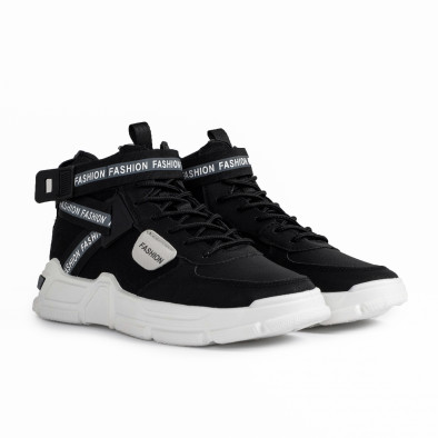 Ανδρικά μαύρα ψηλά sneakers Chunky gr020221-9 3