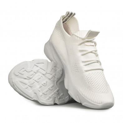 Γυναικεία λευκά αθλητικά παπούτσια κάλτσα X3710 it220322-29 4