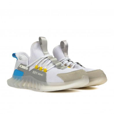 Ανδρικά λευκά αθλητικά παπούτσια Bazaar Charm SH118-5 it250722-3 3