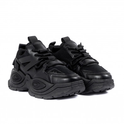 Γυναικεία μαύρα sneakers Ultra Sole με δίχτυ it161121-3 3