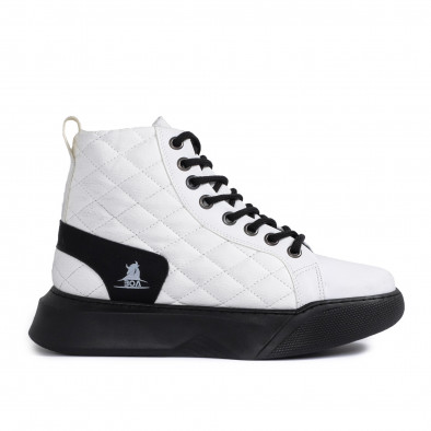 Ανδρικά λευκά ψηλά sneakers με καπιτονέ BOA tr050121-2 2