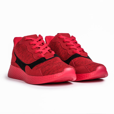 Ανδρικά κόκκινα μελάνζ αθλητικά παπούτσια it180820-2 3