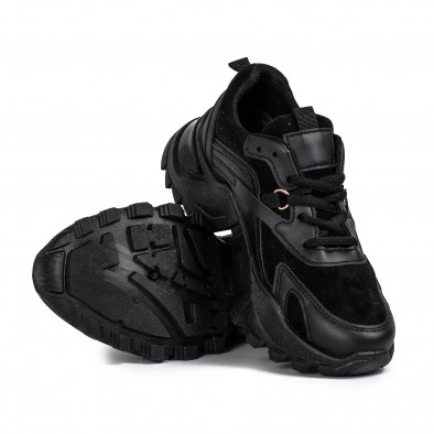 Γυναικεία μαύρα sneakers Chunky it051021-12 4