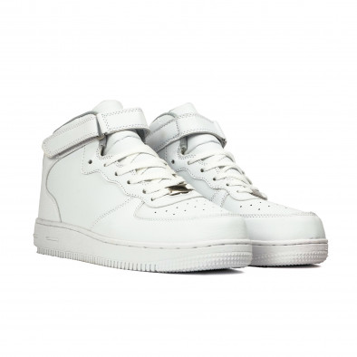 Ανδρικά λευκά ψηλά sneakers Classic A03 gr090922-1 3