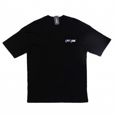 Ανδρική μαύρη κοντομάνικη μπλούζα Breezy 22201089 tr250322-82 4