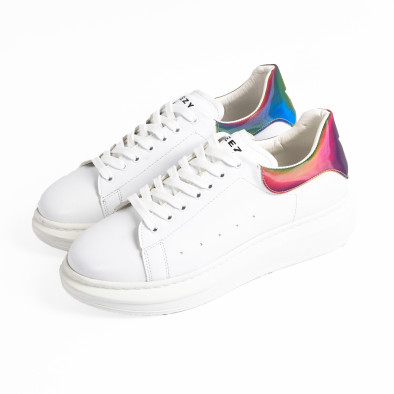 Ανδρικά λευκά sneakers με χοντρή σόλα tr300420-1 4