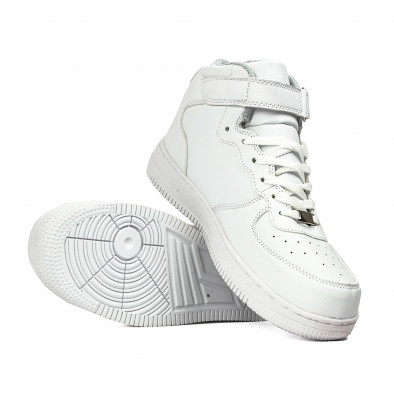 Ανδρικά λευκά ψηλά sneakers Classic A03 gr090922-1 4