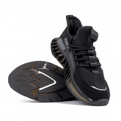 Ανδρικά μαύρα αθλητικά παπούτσια Bazaar Charm SH118-1 it250722-1 4